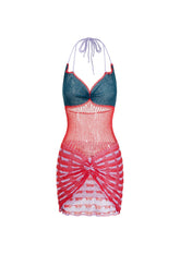 Lebendiges Häkel-Strandkleid
